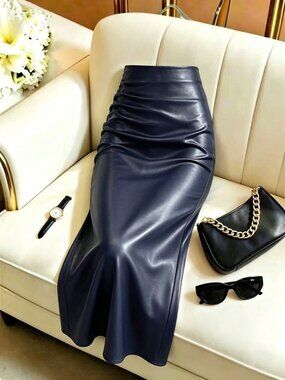 Navy Blue Party Women's A-Line Skirt